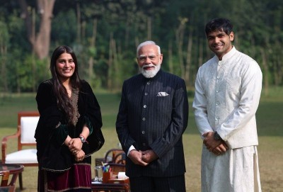 PM Modi meets Neeraj Chopra, wife Himani Mor; hails javelin star’s stellar year
