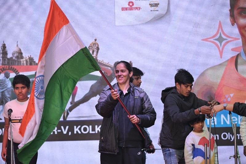 In Images: Saina Nehwal inaugurates Ekal Run in Kolkata