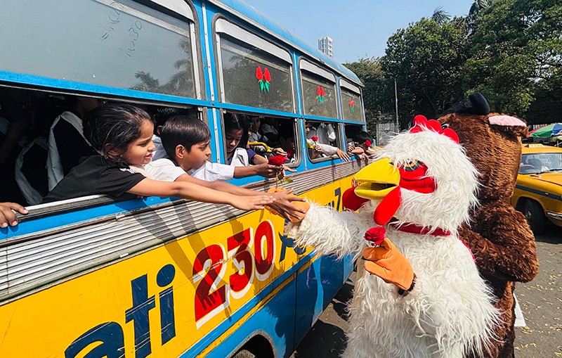 In Images: Love gets a vegan twist as activists hit the streets