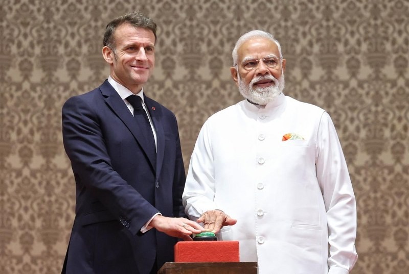 In Images: PM Modi, Emmanuel Macron hold talks during French President’s India visit