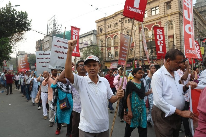 In Images: Leftist SUCI protests in Kolkata against US-Israel led strikes that killed Iran’s Supreme Leader Khamenei