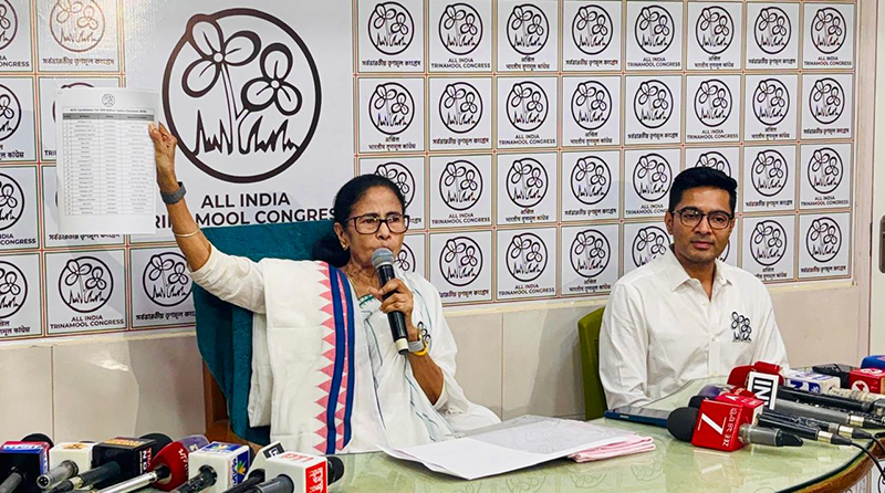 In Images: Mamata Banerjee unveils TMC candidate list for Bengal polls; CM to contest from Bhabanipur