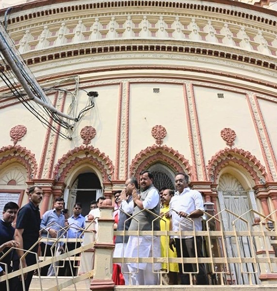 In Images: BJP president Nitin Nabin visits Dakshineswar Temple in Kolkata