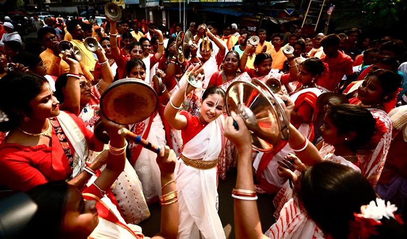 In Images: BJP’s Bhabanipur candidate Suvendu Adhikari celebrates Ram Navami