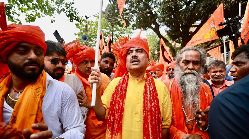 In Images: BJP’s Bhabanipur candidate Suvendu Adhikari celebrates Ram Navami
