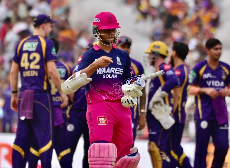 In Images: KKR ​battle​ RR at Eden Gardens as ​they ​hunt for first season win