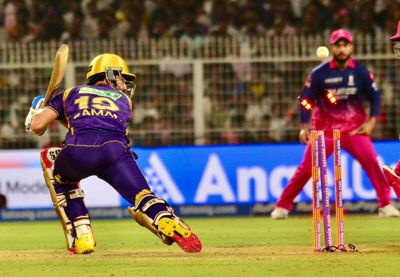 In Images: KKR ​battle​ RR at Eden Gardens as ​they ​hunt for first season win