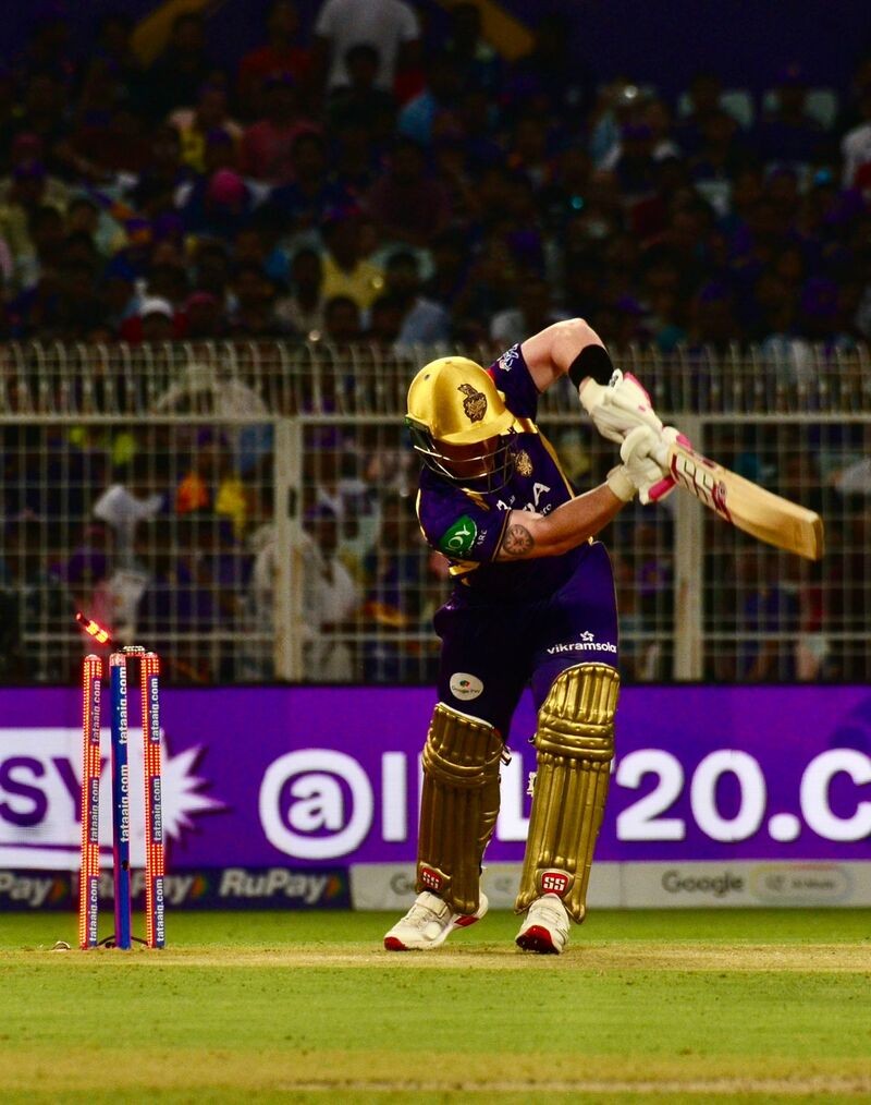 In Images: KKR ​battle​ RR at Eden Gardens as ​they ​hunt for first season win