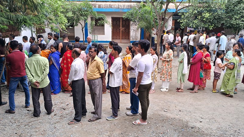 In Images: Voters queue up as assembly polls underway in North Bengal