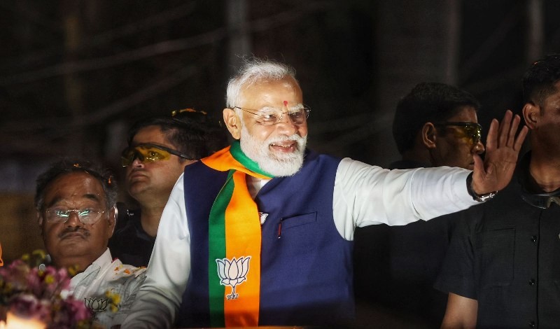 In Images: PM Narendra Modi participates in mega roadshow in North Kolkata