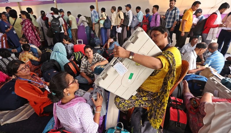 In Images: Polling teams gear up ahead of final phase of West Bengal Assembly Elections