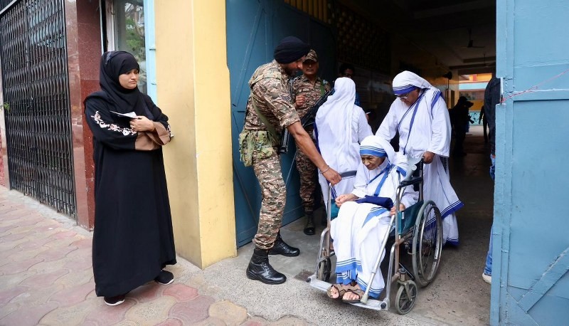 Missionaries of Charity Nuns Queue Up to Vote in Kolkata, A Picture of Quiet Civic Duty
