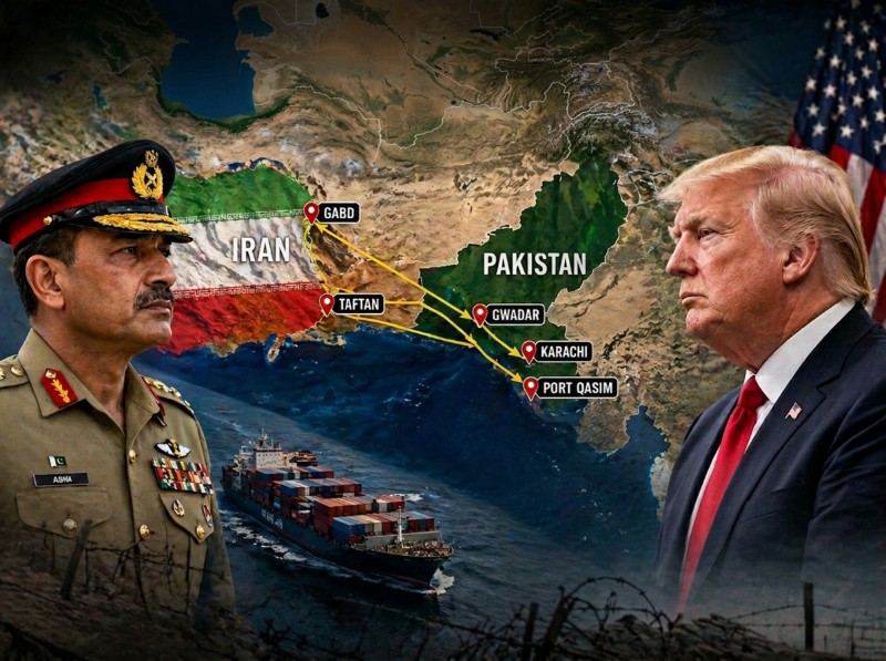 Pakistan activates Iran corridors, offering trade lifeline and complicating US blockade strategy.