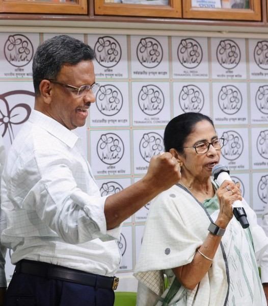 In Images: Mamata Banerjee, Abhishek Banerjee address media after Bengal poll defeat