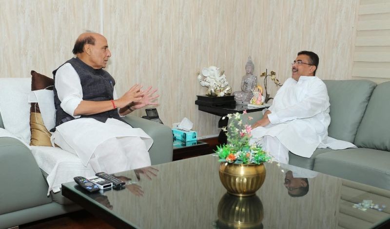 In Images: Suvendu Adhikari meets President Murmu, Rajnath Singh in power-packed first Delhi visit as Bengal CM