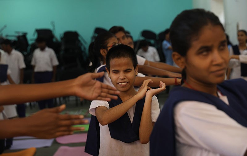 Visually impaired students of a Kolkata blind school embrace yoga ahead of Yoga Day