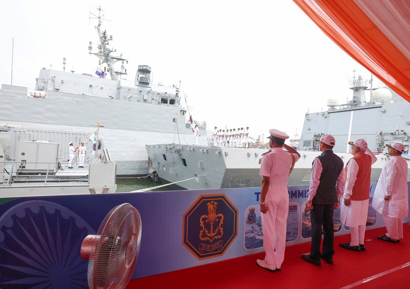 In Images: PM Modi commissions three indigenous naval warships in Kolkata
