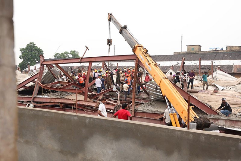 In Images: Warehouse roof collapses in Kolkata's Taratala area