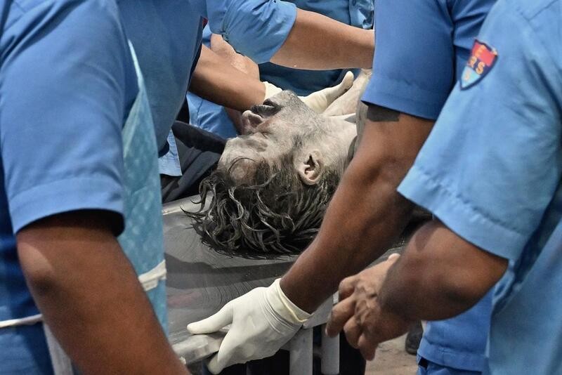 In Images: CM Suvendu Adhikari, ministers meet Taratala warehouse collapse victims at SSKM Hospital