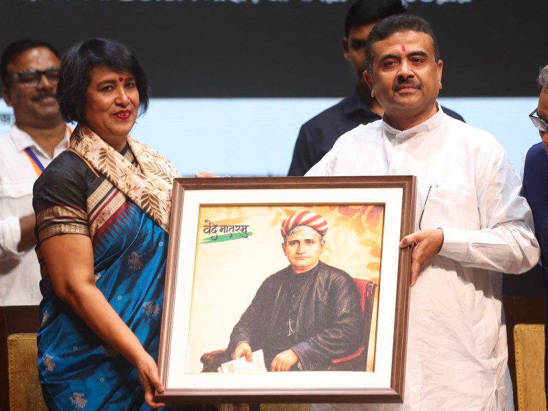 Suvendu Adhikari promises security as Taslima Nasreen returns to Kolkata after nearly two decades away.