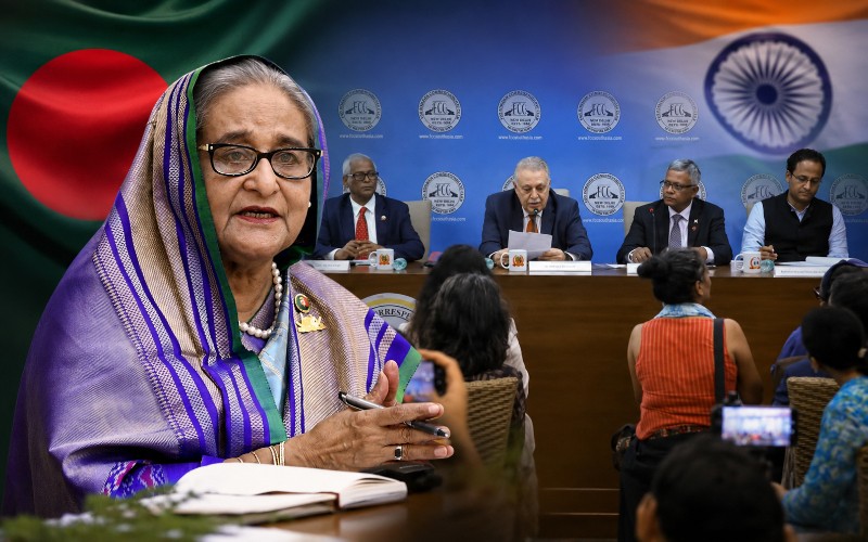 Sheikh Hasina’s Delhi appearance triggers Bangladesh’s fury as Dhaka renews extradition demands and warns over bilateral ties.