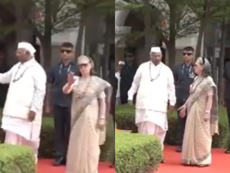 BJP and Congress clash over Sonia Gandhi’s actions during full Vande Mataram rendition at party headquarters.