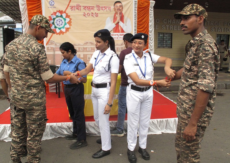 In Images: Kolkata Police women officers celebrate Rakhi