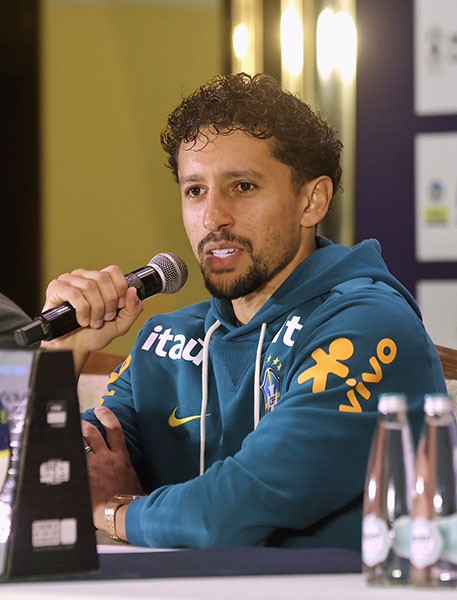 In Images: Brazil coach Carlo Ancelotti and captain Marquinhos meet press in Kolkata