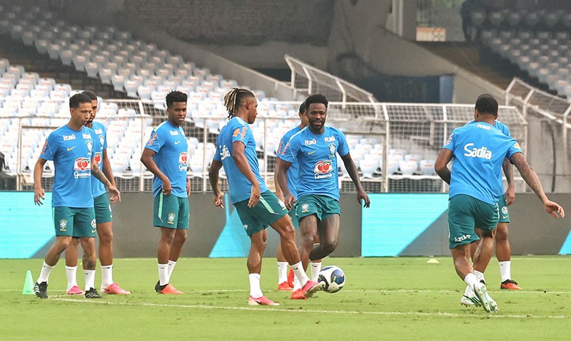 In Images: Brazil team trains at Yuva Bharati Krirangan ahead of India clash