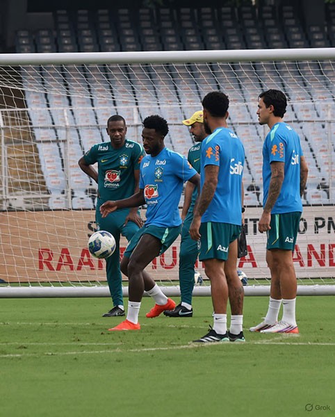 In Images: Brazil team trains at Yuva Bharati Krirangan ahead of India clash