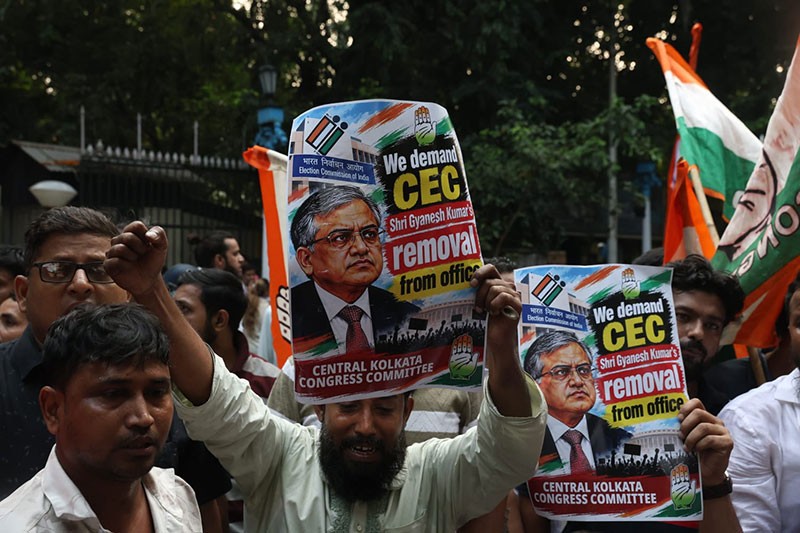 In Images: Congress workers detained during Lok Bhavan protest in Kolkata