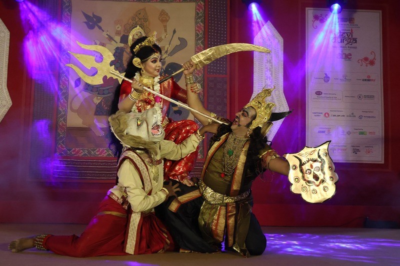 In Images: Kolkata celebrates Durga Puja with traditional dance at Indian Museum pandal