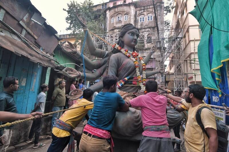 In Images: Chorebagan Durga idol immersed, ‘controversial’ pandal kept intact for SIT probe