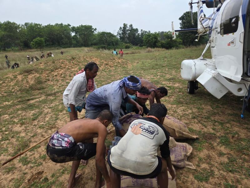 In Images: Indian Coast Guard air-drops food, water to cyclone-hit communities in Odisha