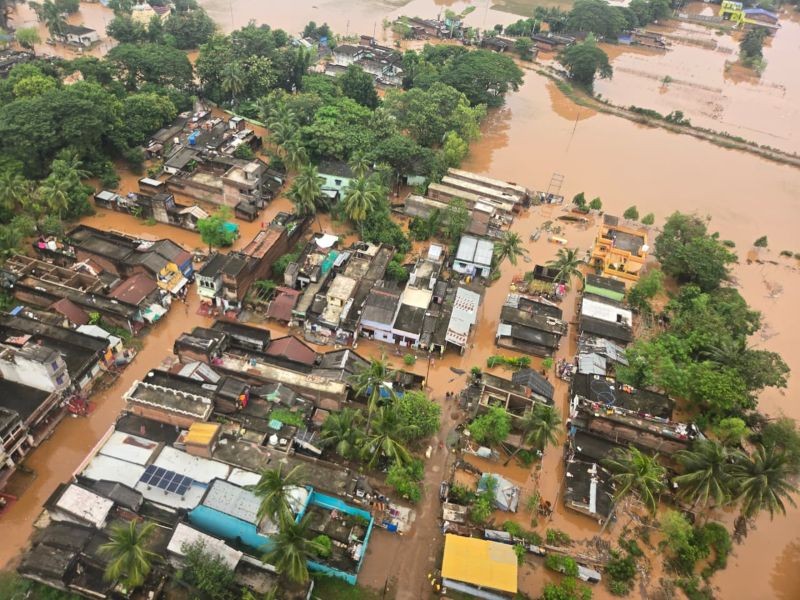 In Images: Indian Coast Guard air-drops food, water to cyclone-hit communities in Odisha