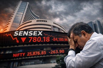 Dalal Street bloodbath! Sensex crashes 780 points, Nifty slips below 25,900 on global jitters