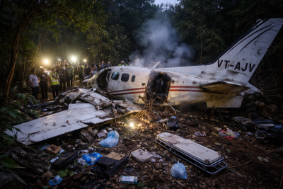 Air ambulance crashes in Jharkhand’s Chatra district, all 7 onboard killed