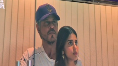 SRK lights up Eden Gardens at KKR match with Suhana; fans erupt