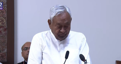 Nitish Kumar takes Rajya Sabha oath; power shift looms in Bihar