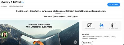 Last chance alert! Samsung brings back ultra-rare Galaxy Z TriFold