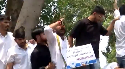 Protests erupt in Delhi after NEET UG 2026 cancellation over alleged paper leak