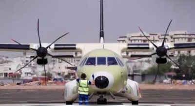 India flies its first home-assembled C-295 military transport plane, marking defence manufacturing leap