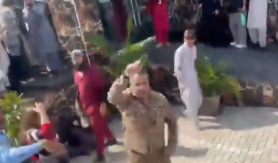 Pakistani Army Officer seen hitting students, firing shots in air during protest; video goes viral