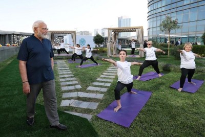 PM Modi’s surprise Yoga Session in Uzbekistan: Watch what happened in Tashkent