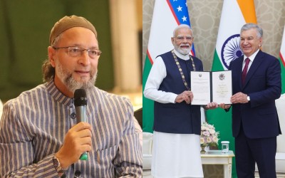 ‘Country Babur came from’: Owaisi takes swipe at BJP after PM Modi gets Uzbekistan’s top state honour