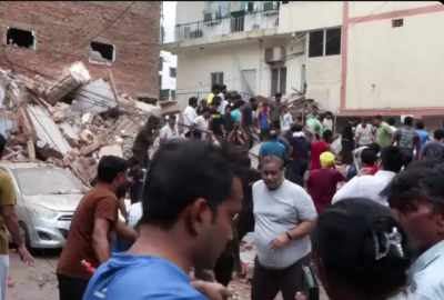 Delhi building collapse sparks panic: Several feared trapped, 2 rescued