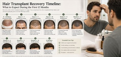 Hair Transplant Recovery Timeline: What to Expect During the First 12 Months