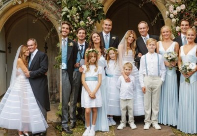 Jemima Goldsmith shares first wedding photos with Cameron O'Reilly