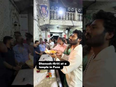 dhanush kritisanon at Pune temple after