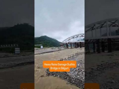 Heavy Rains Damage Dudhia Bridge in Siliguri, West Bengal